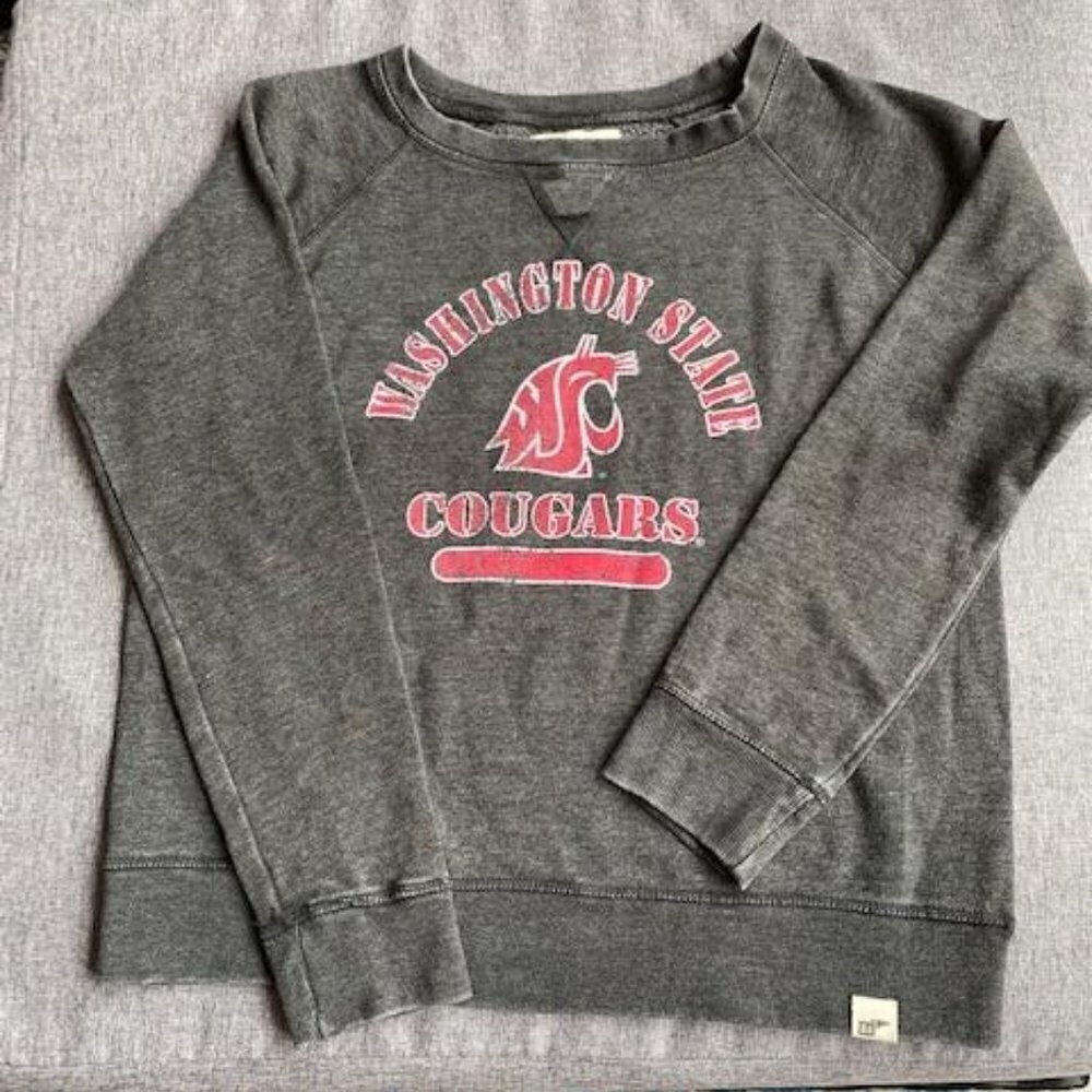 Washington State Cougars Dark Heather Sweatshirt, Size Small